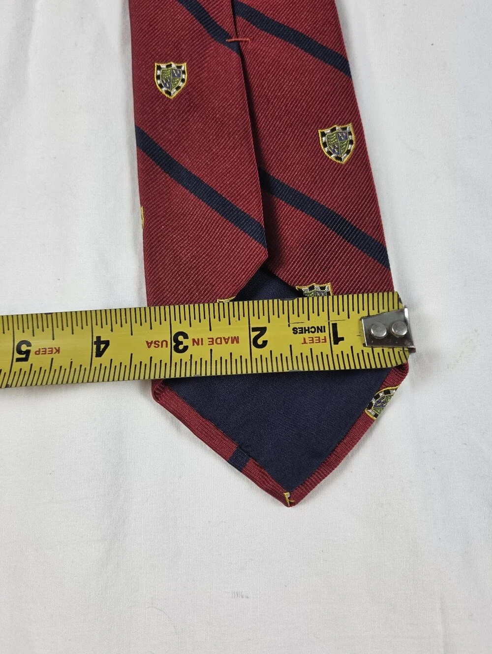 Polo Ralph Lauren Repp Narrow Club Tie Red Stripe Silk